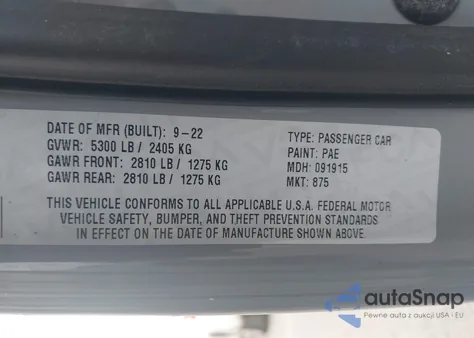 2022 Dodge Challenger R/T z USA, uszkodzony, nr VIN 2C3CDZBTXNH234196